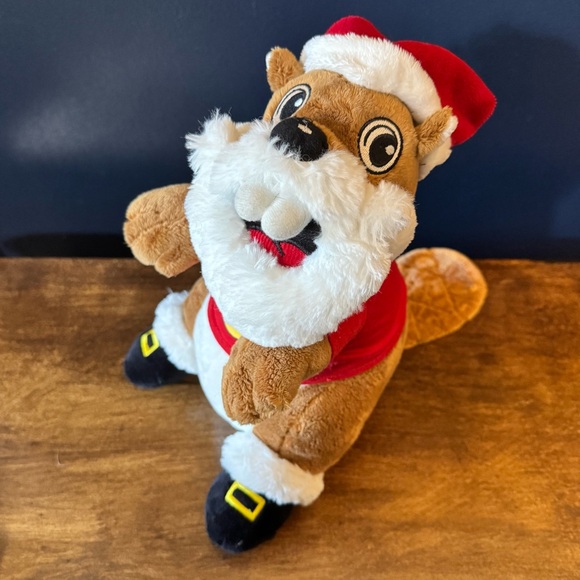 jaag Other - Buc-ees Beaver CHRISTMAS Plush SANTA CLAUS 11" Inch Bucees Beard Hat Shirt